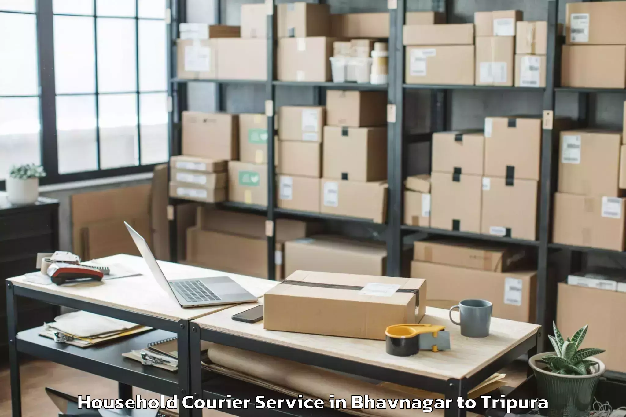 Affordable Bhavnagar to Panisagar Household Courier